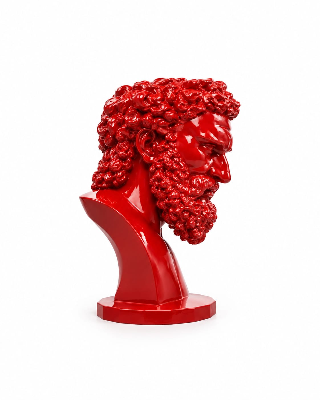 VASO SCULTURA ERCOLE FARNESE ROSSO CORSA LUCIDO RAL 120