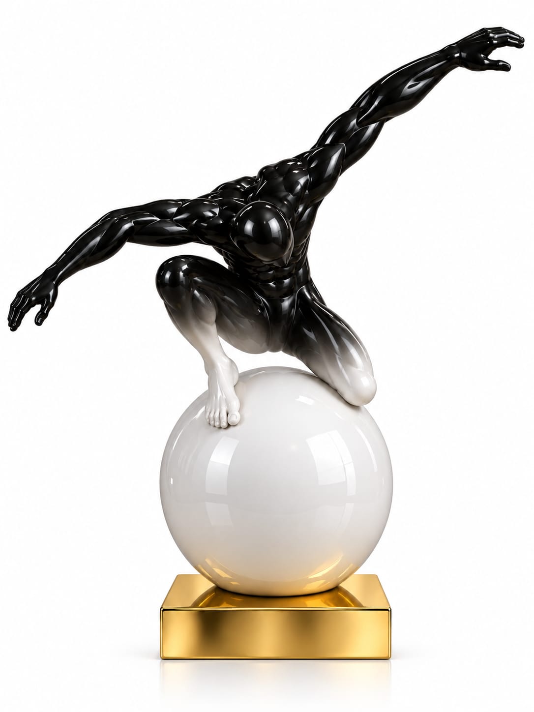 ATLANTE NERO LUCIDO & BIANCO PERLATO E ORO