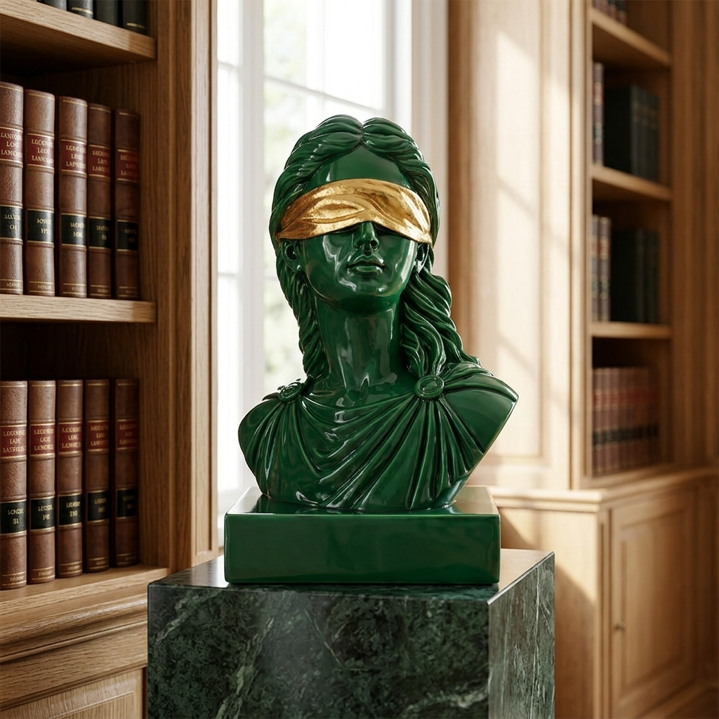 DEA BENDATA VERDE SMERALDO & ORO EFFETTO CROMO