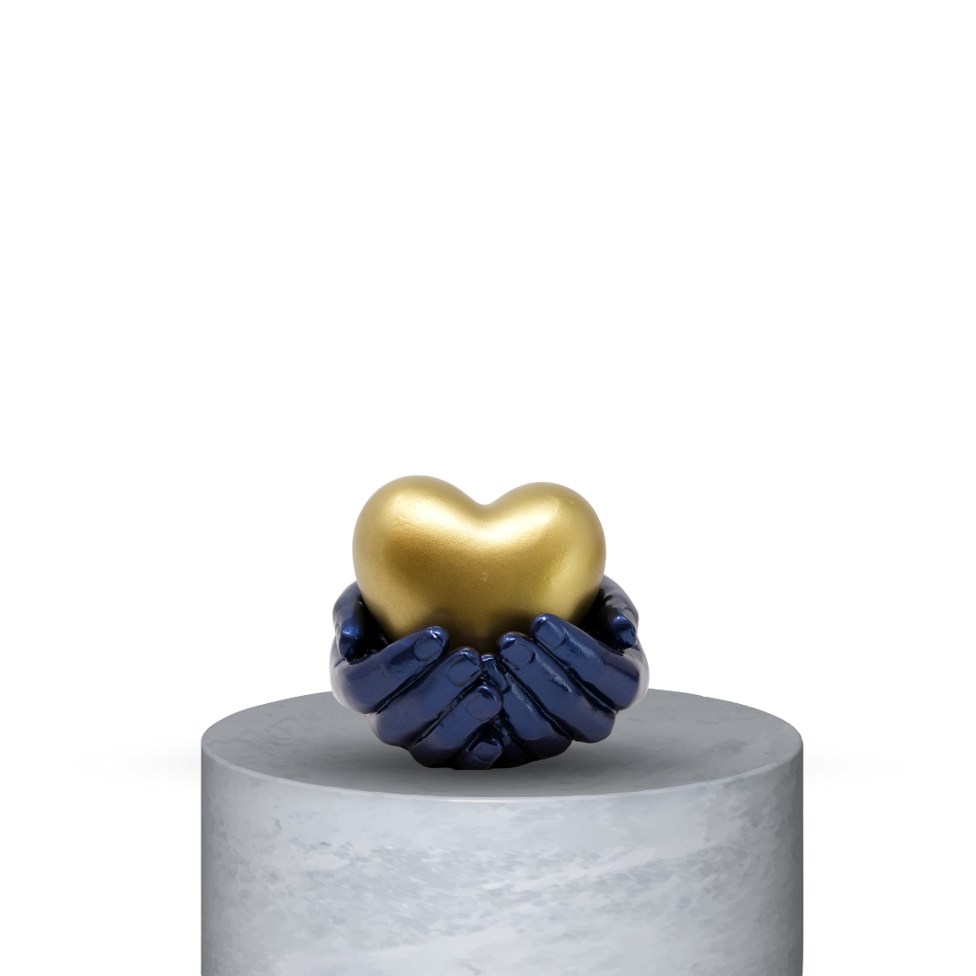 MANINE BLU CON CUORE PERSONALIZZABILE