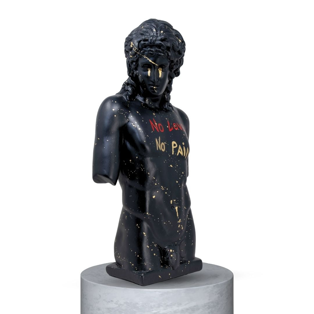 EROS POP ART - MEZZO BUSTO - NERO OPACO/GOLD