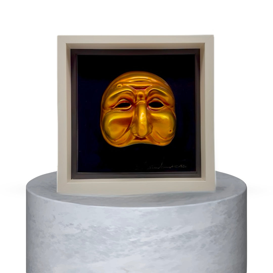 QUADRO PULCINELLA- GIALLO ORO EFFETTO CROMO