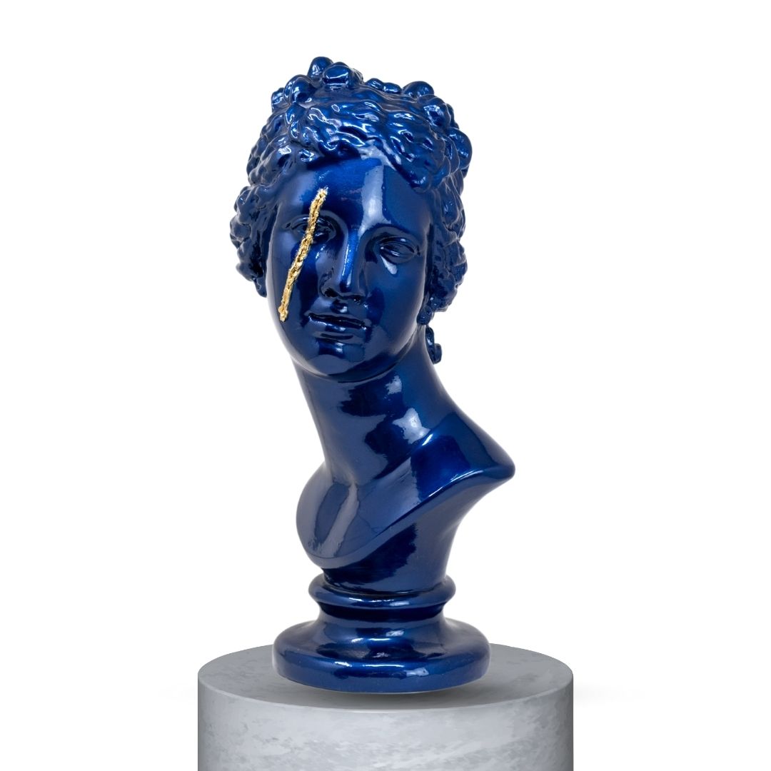 PAOLINA BONAPARTE BLU E GRAFFIO ORO