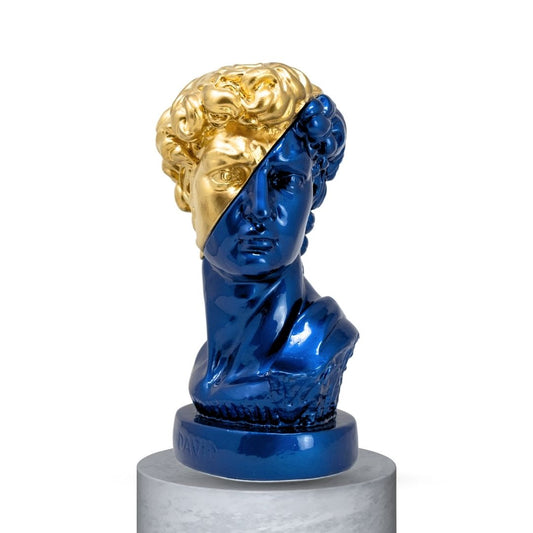 DAVID HALF FACE - BLU RAL 5026 METALLIZZATO/GOLD