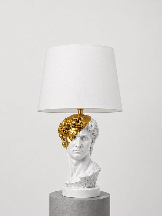 DAVID HALF FACE - BIANCO/GOLD CON PARALUME