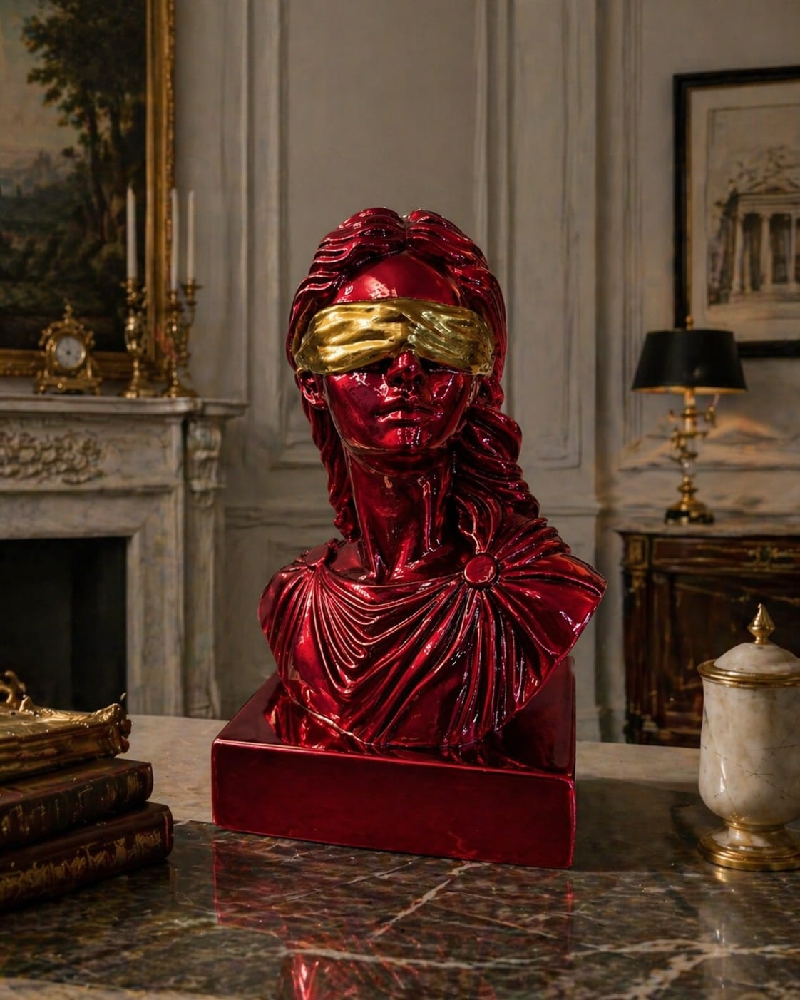 DEA BENDATA ROSSO RUBINO EFFETTO CROMO