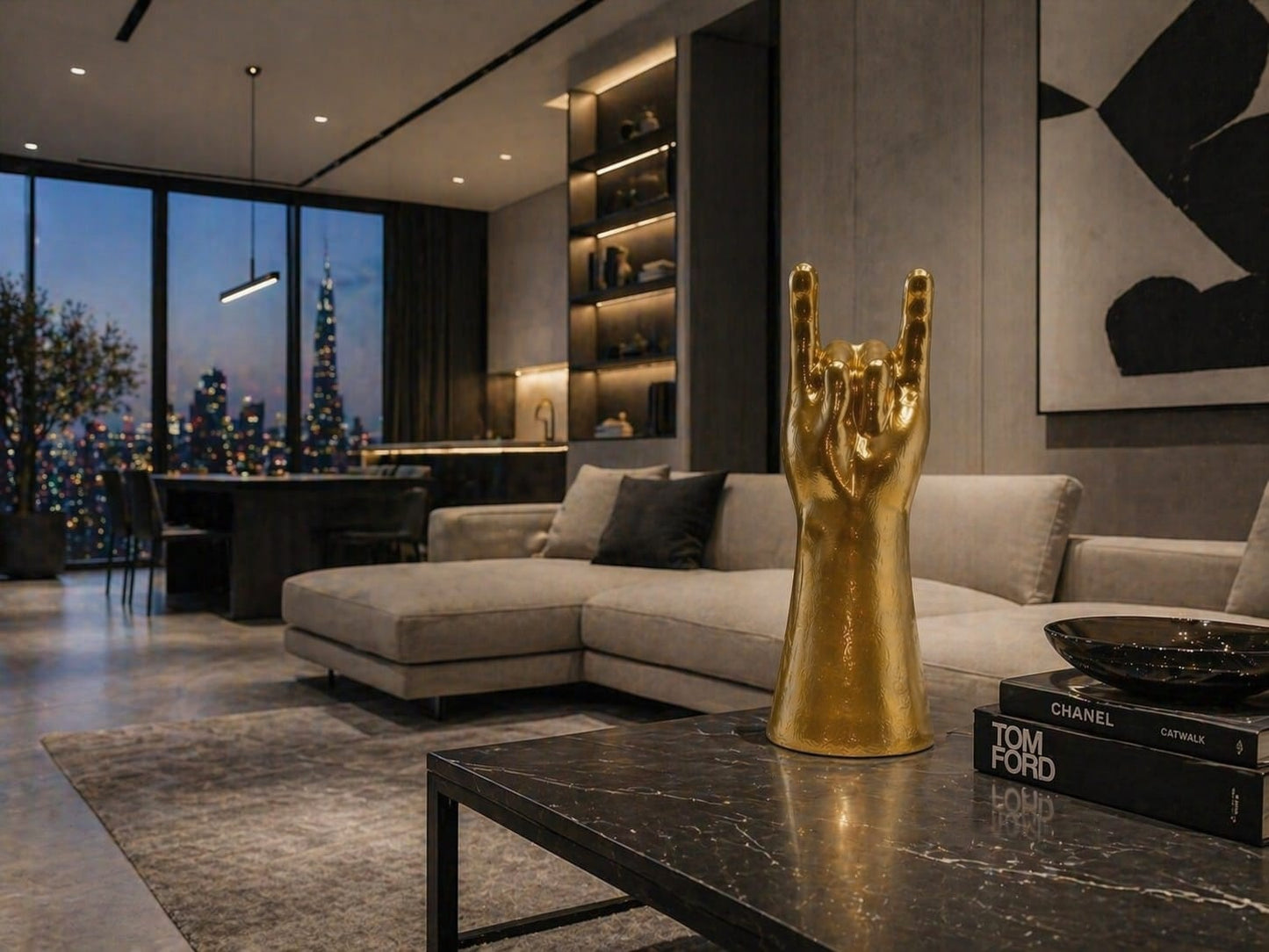 CORNA PORTAFORTUNA -ORO LUCIDO