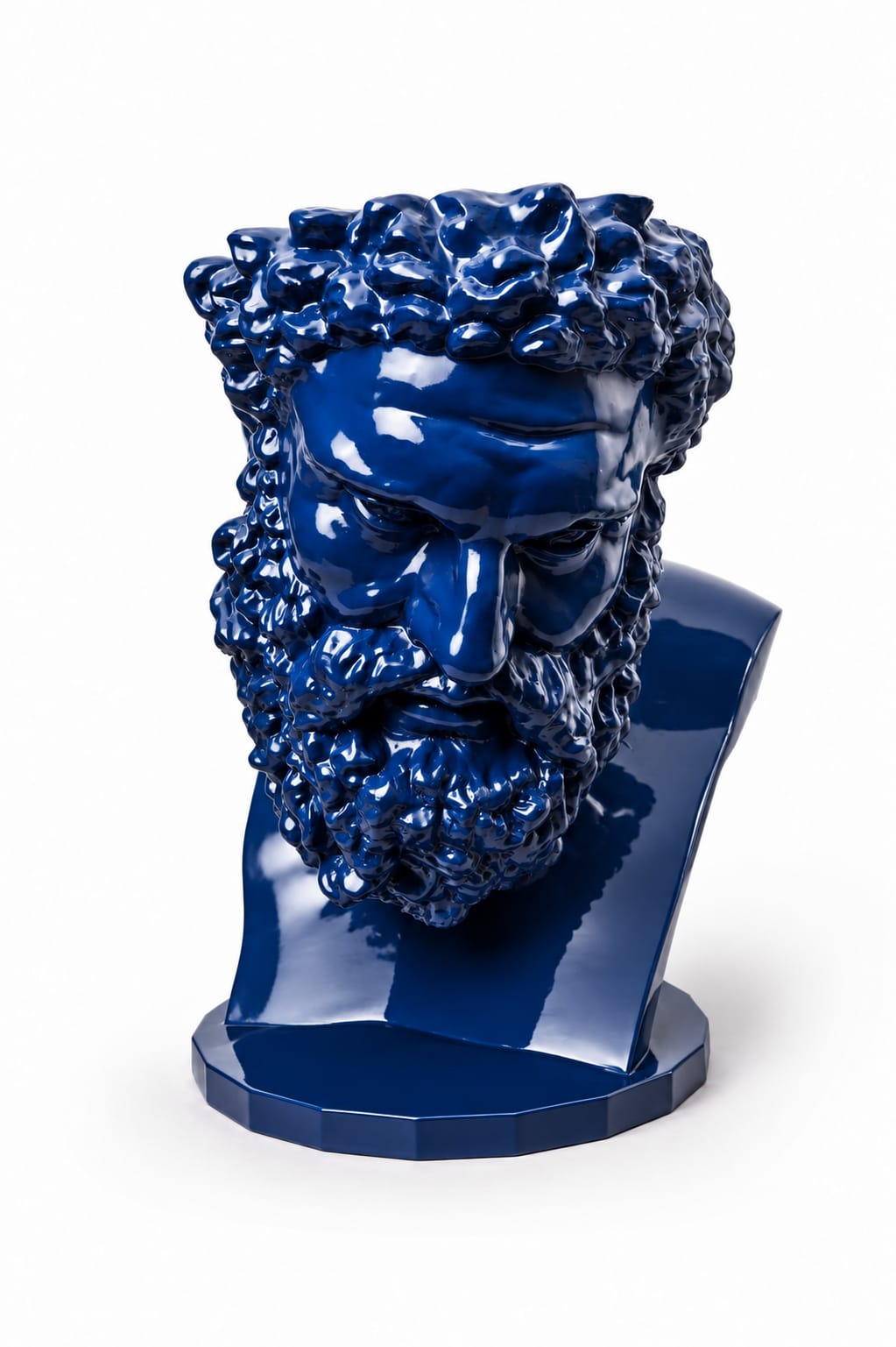 VASO SCULTURA ERCOLE FARNESE BLU' COBALTO RAL 5013