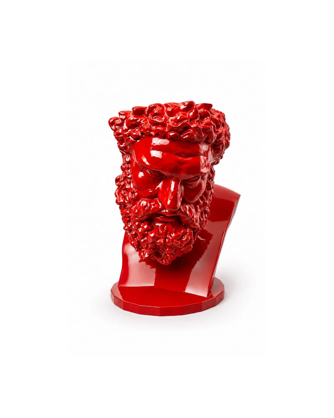 VASO SCULTURA ERCOLE FARNESE ROSSO CORSA LUCIDO RAL 120