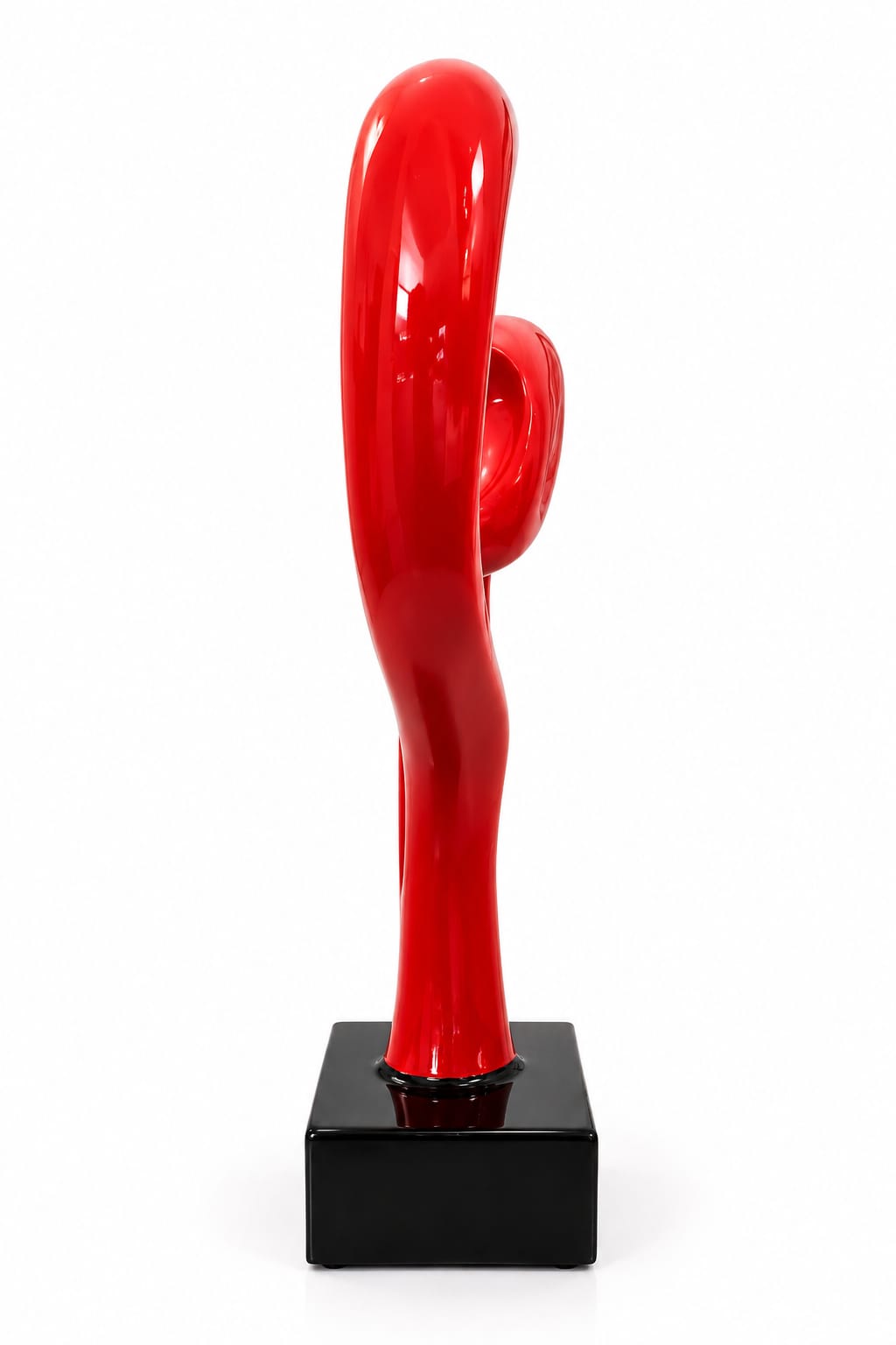 CUORE INTRECCIATO -ROSSO- LUCIDO