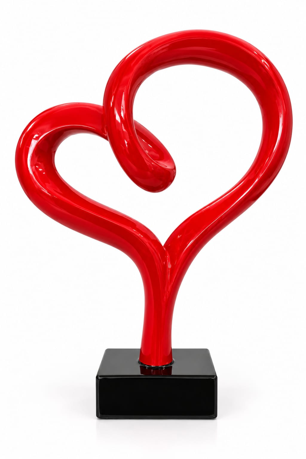 CUORE INTRECCIATO -ROSSO- LUCIDO