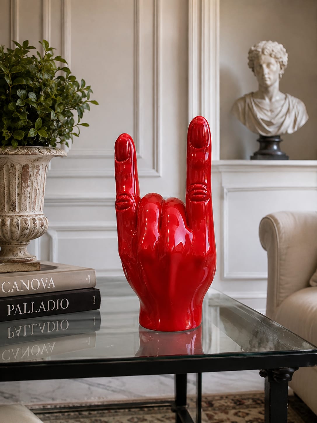 CORNA PORTAFORTUNA - ROSSO LUCIDO- BIG-