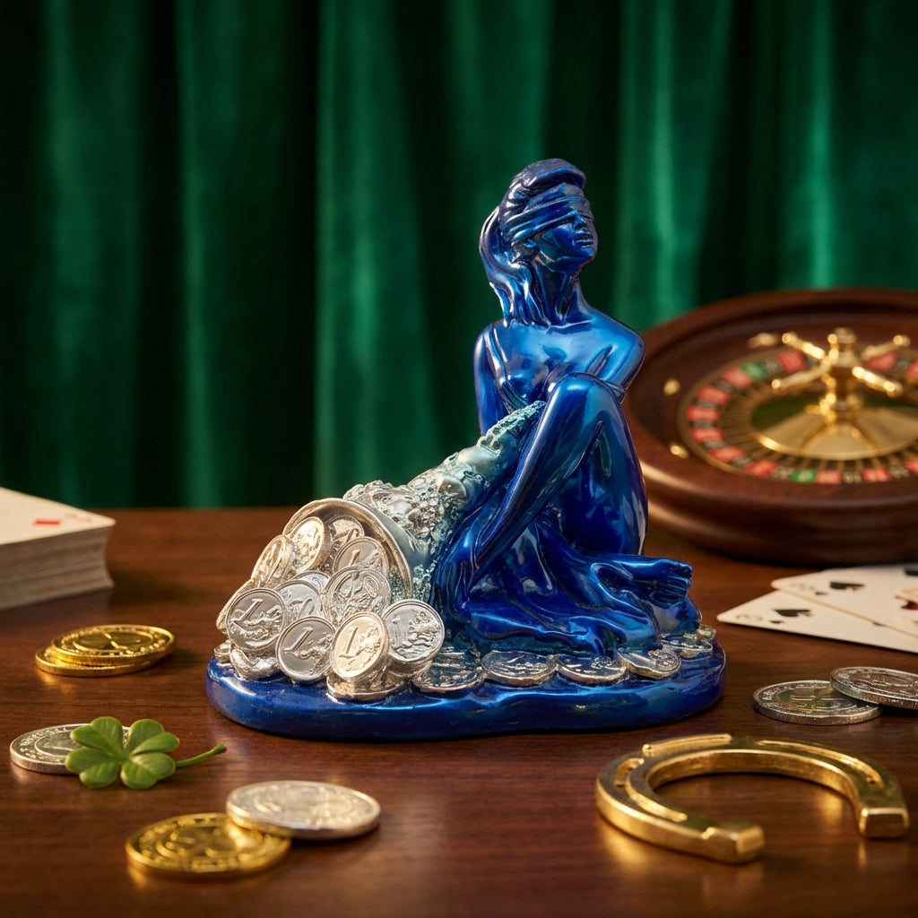 LA DEA BENDATA - BLU ELETTRICO EFFETTO CROMO E ARGENTO