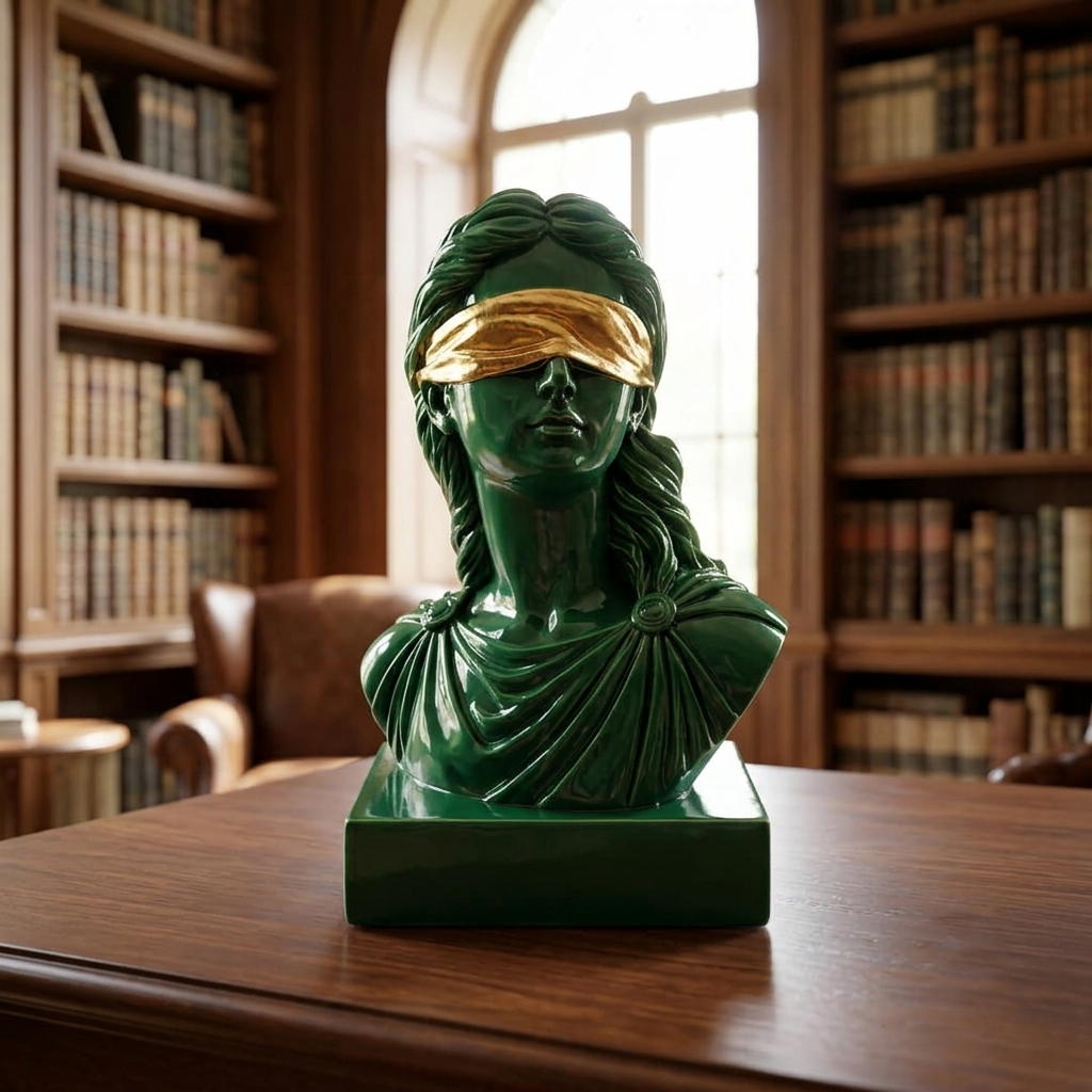 DEA BENDATA VERDE SMERALDO & ORO EFFETTO CROMO