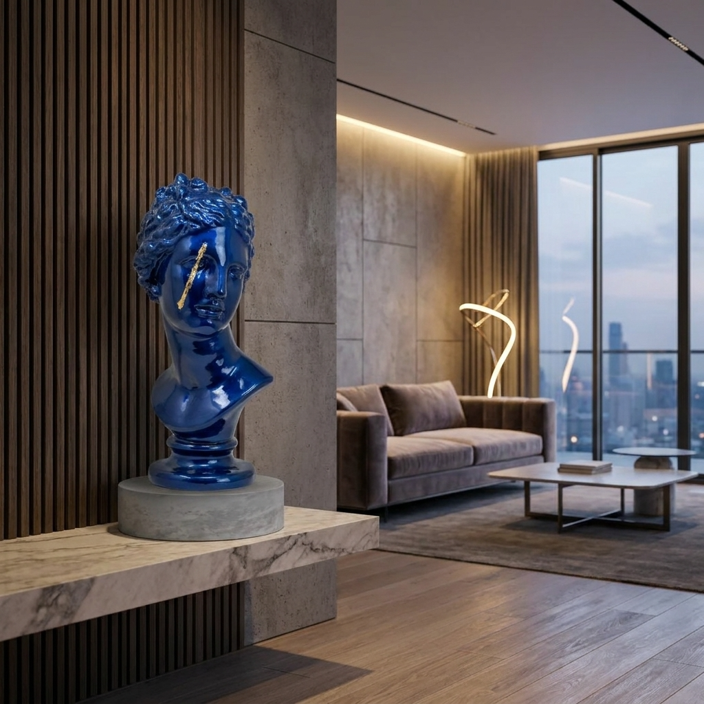 PAOLINA BONAPARTE BLU E GRAFFIO ORO